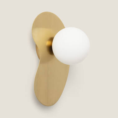 Leaton Metal & Glass Wall Light