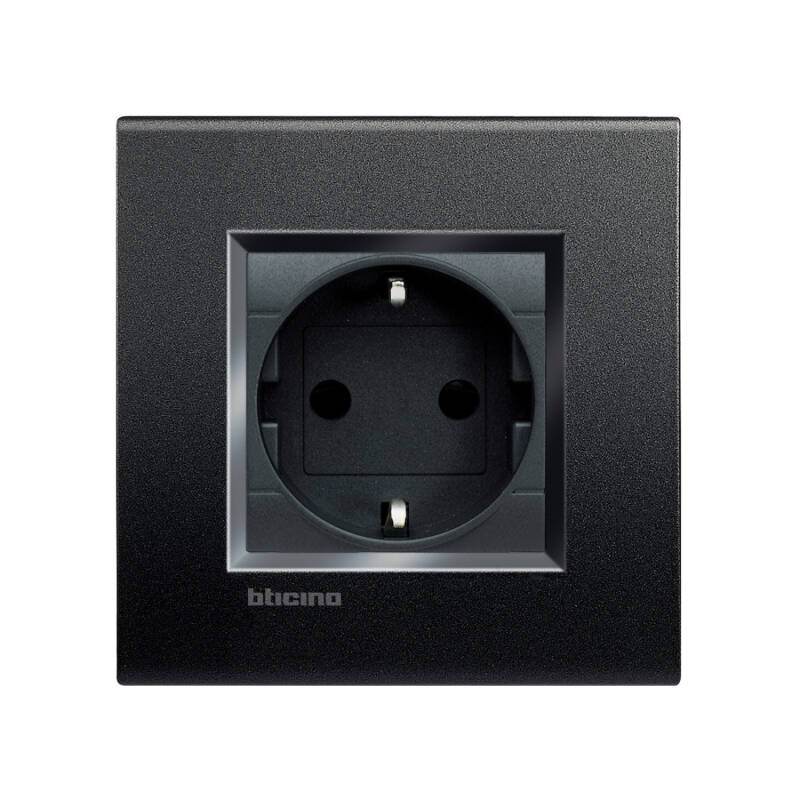 Bild von Kit Schuko-Steckdose Tipo F  2P+T 16A BTicino Living Light