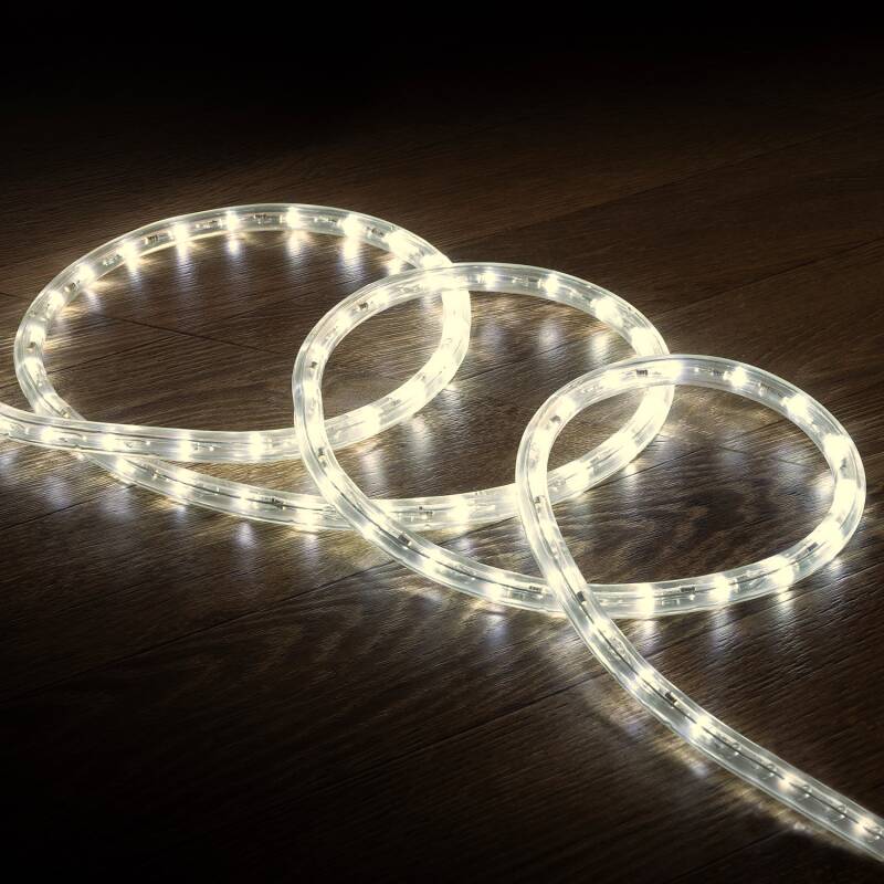Image of 220V AC Neutral White LED Rope Light 36LED/m Cut at Every 100cm IP65
