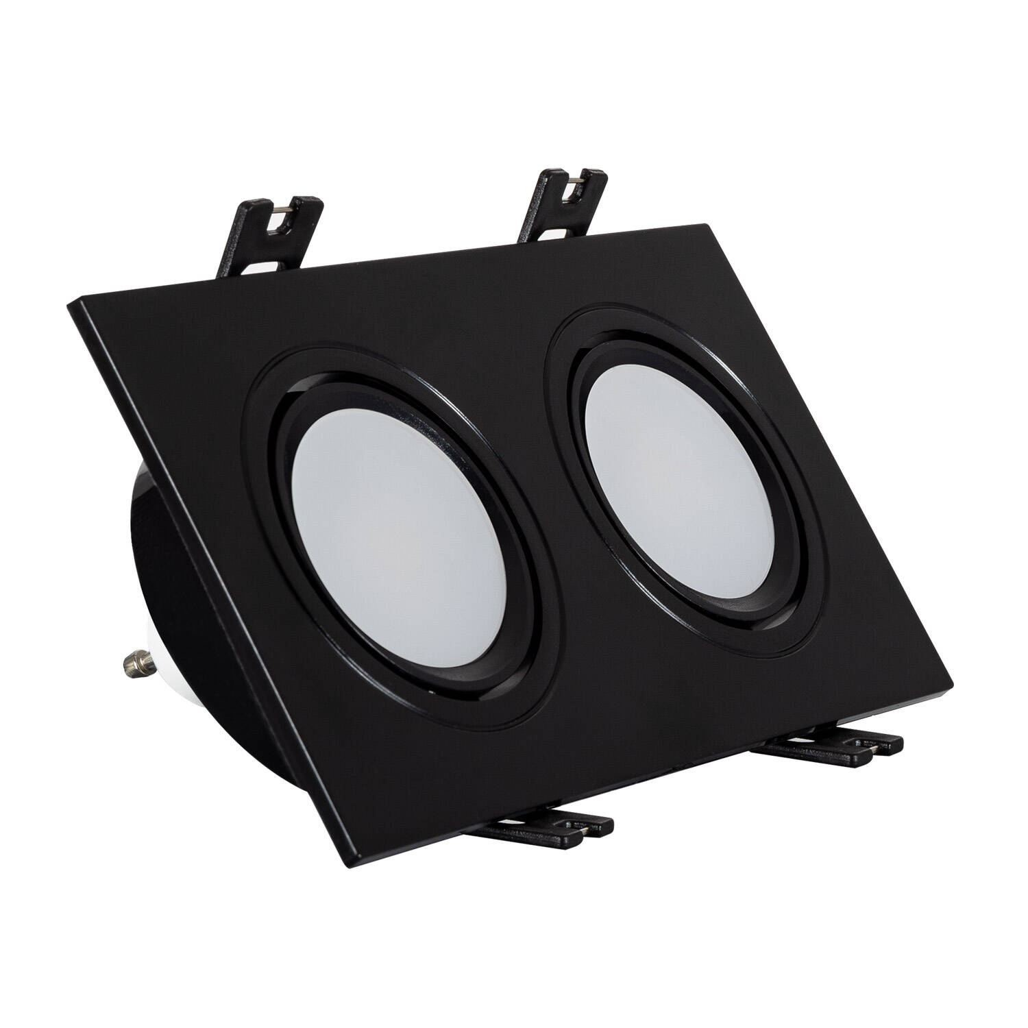 Oczko Downlight Kwadratowe Uchylne GU10 6W Cięcie 75x150mm PC