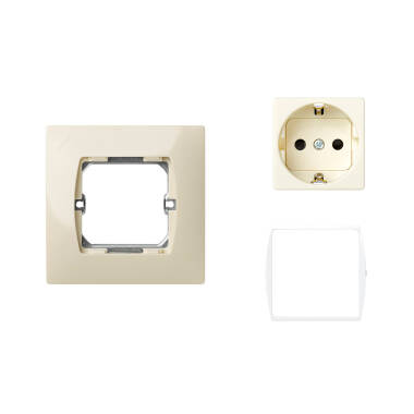 Kit Presa Tipo F Schuko con Messa a Terra SIMON 27