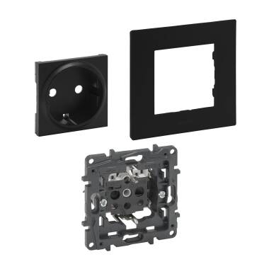 Kit Typ "F" Schuko-Steckdose 2P+E 16A LEGRAND Niloé Step