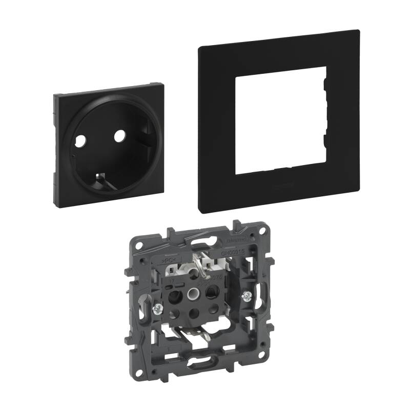 Bild von Kit Typ "F" Schuko-Steckdose 2P+E 16A LEGRAND Niloé Step