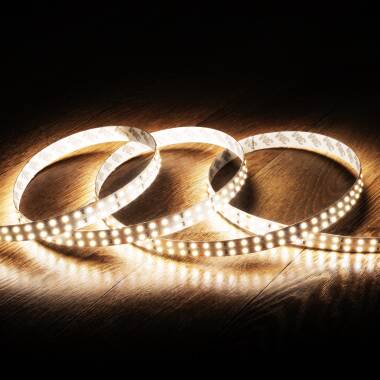 LED-Streifen 12v SMD 204 LED/m 5m 17.5W/m 1700lm/m Doppelt Breite 14mm Schnitt alle 3cm IP20