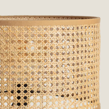 Afbeelding van Staande Lamp Rotan en Stof  Adirane