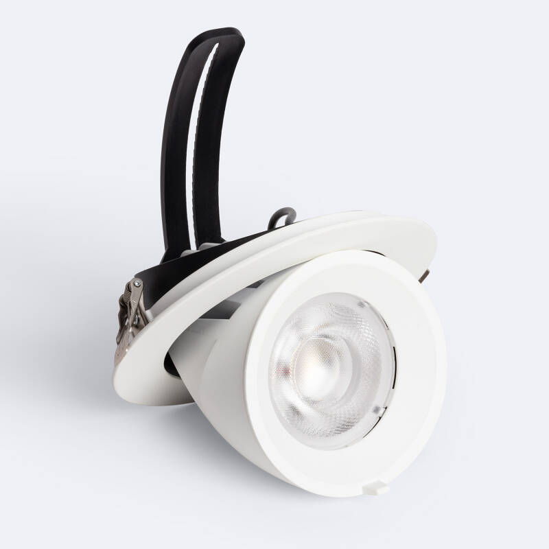 Obrázek Kruhový výklopný LED downlight 30W s čipem OSRAM 36°, CCT, 120 lm/W, napáječ LIFUD, montážní otvor Ø 150 mm