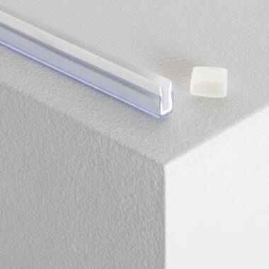 Profilé PC 1 m pour Rubans Néon LED 24/48V DC 6x12 mm NFLEX6