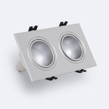 Square Tilting 6W LED Downlight 75x150mm Cut Out GU10 PC