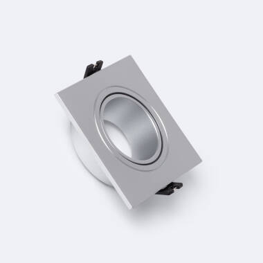 Downlight-Ring Eckig Kippbar aus für LED-Birnen GU10 / GU5.3 Schnitt Ø 75 mm