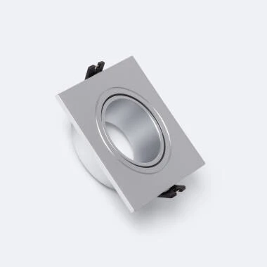 Portafaretto Downlight Quadrato Conico Basculante per Lampadina LED GU10 / GU5.3 Foro Ø 75 mm