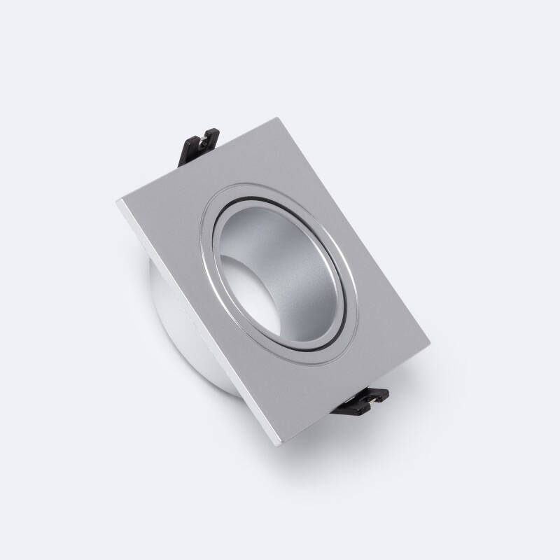 Bild von Downlight-Ring Eckig Kippbar aus für LED-Birnen GU10 / GU5.3 Schnitt Ø 75 mm