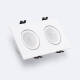 Image de Spot LED Downlight Carré Inclinable GU10 6W Coupe 75x150mm PC