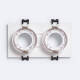 Bild von Downlight-Ring Eckig Kippbar aus für 2 LED-Birnen GU10 / GU5.3