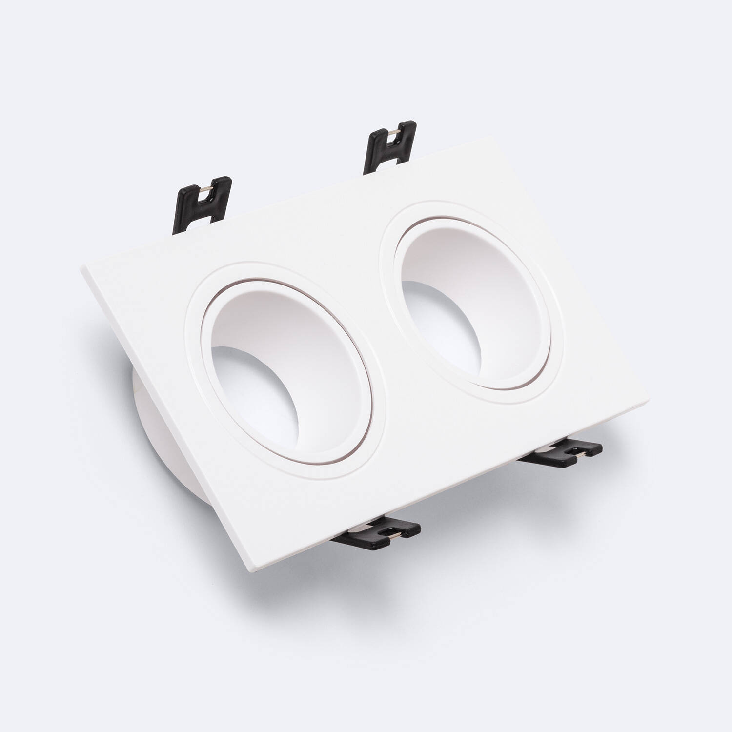 Oczko Downlight Kwadratowe Uchylne GU10 6W Cięcie 75x150mm PC - widok 3