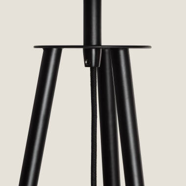 Afbeelding van Staande Lamp van Hout en Stof Kathathu