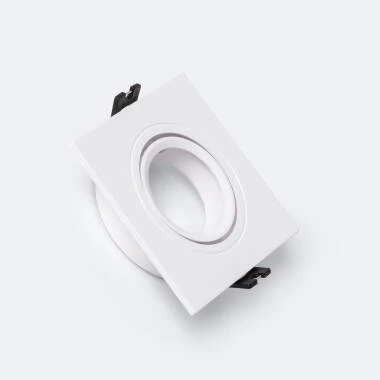 Portafaretto da Incasso Quadrato Basculante per Lampadina LED GU10 / GU5.3 Foro Ø 75 mm