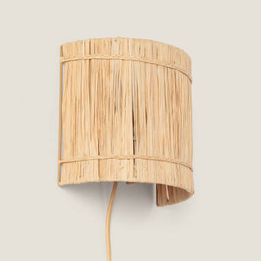 Wandleuchte aus Naturfasern Bardo