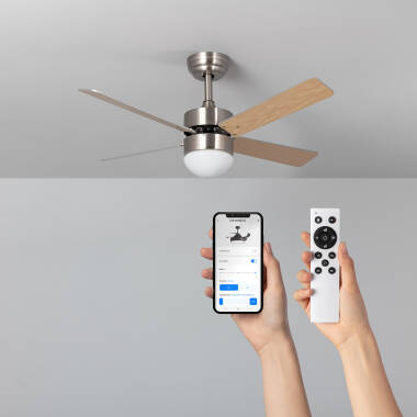 Afbeelding van Stille Plafondventilator Cygnus Nikkel 107cm Motor DC WiFi