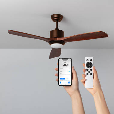 Deckenventilator Lautlos Forrest Braun 132cm DC-Motor WiFi