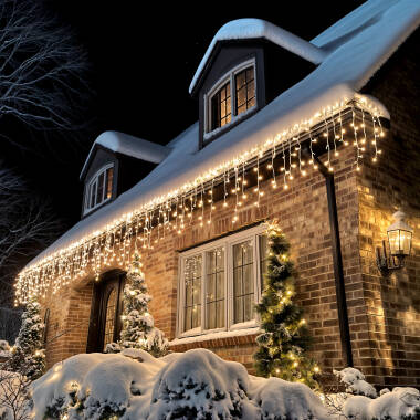 Image de Rideau Guirlande LED Extérieur Carambano 6 m Image de Rideau Guirlande LED Extérieur Carambano 6 m