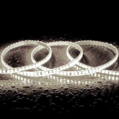 220V LED Strip Autorectified SMD Dimmable 120LED/m 10W/m 1000lm/m 12mm Wide Cut at Every 10cm IP65 Custom Length
