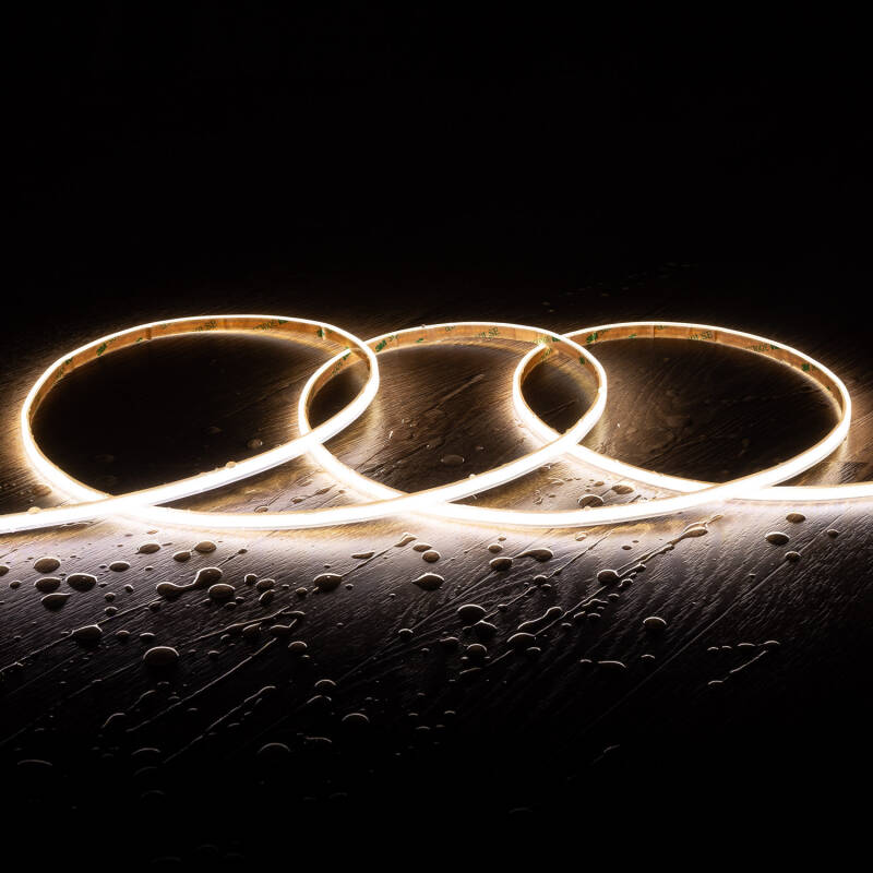 Bild von LED-Streifen 24v COB 320 LED/m 5m 10W/m 1000lm/m Breite 10mm Schnitt 5cm IP65 CRI90
