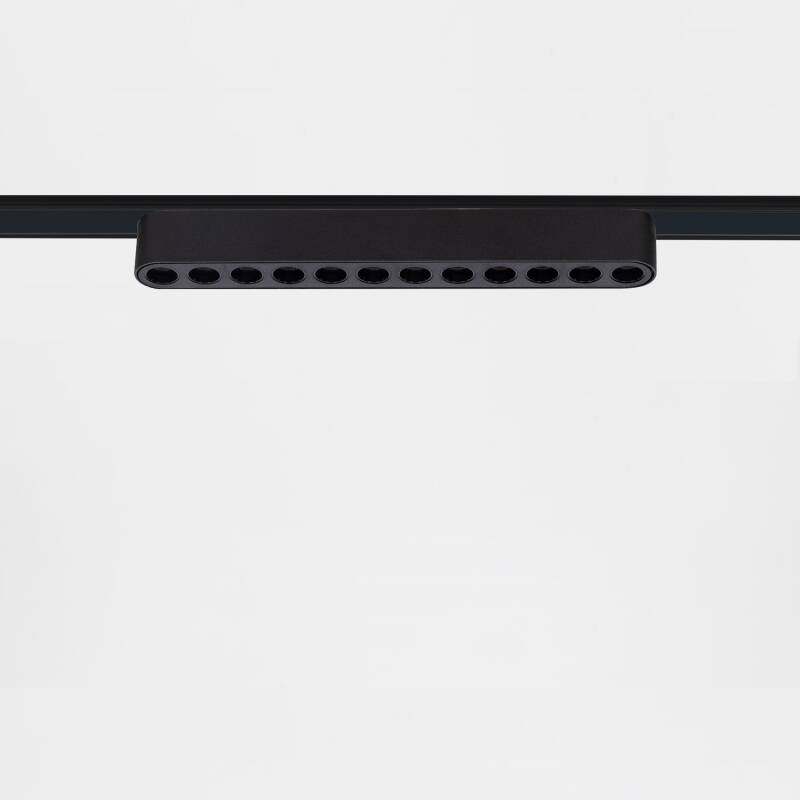 Image de Spot Linéaire LED sur Rail Magnétique 25mm Extra-Plat 12W 48V Noir Grid 222mm