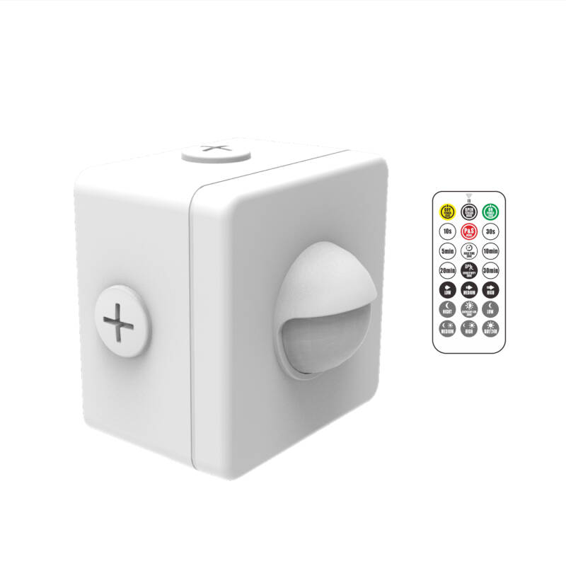 Image of Surface Mounted Outdoor 240º Twilight PIR Motion Sensor with Remote Control IP65