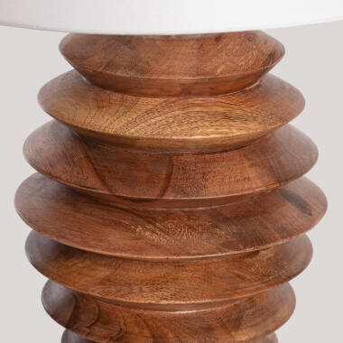 Bild von Tischlampe Holz Vihaan ILUZZIA