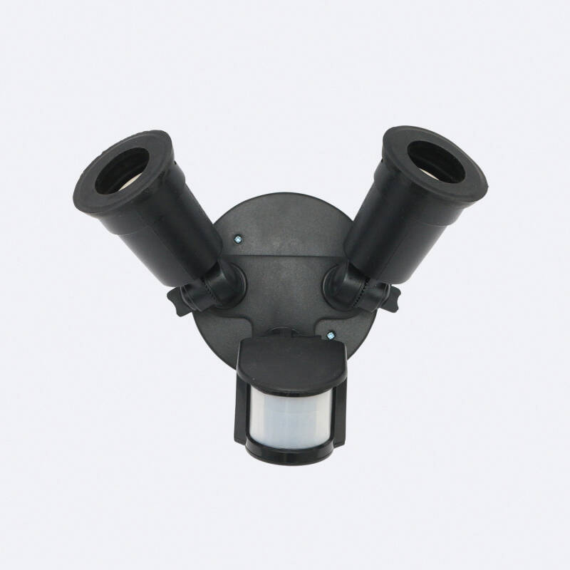 Afbeelding van PIR Bewegingssensor Schemer 180° Wandmontage voor Twee E27 LED Lampen