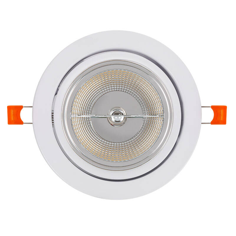 Obudowa Downlight Wpuszczana Okrągła Nastawna do Żarówki GU10 AR111 Średnica Ø120mm - widok prezentacyjny