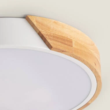 Bild von LED-Deckenleuchte 18W Rund Holz Ø320 CCT WählbarSemi-Dari