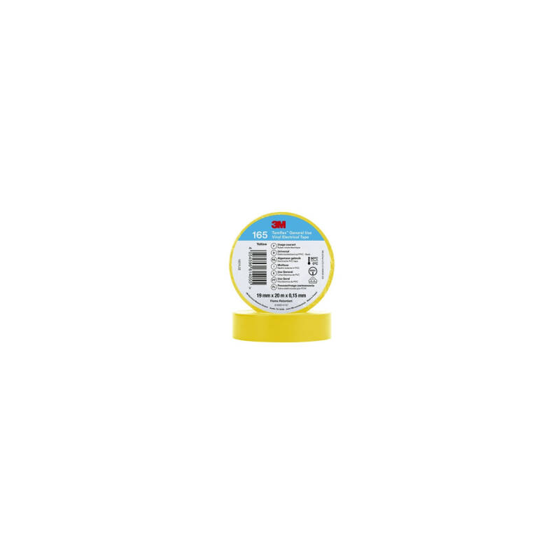 Image of Temflex 165 PVC Insulation Tape 19mm x 20m 3M 7100184800