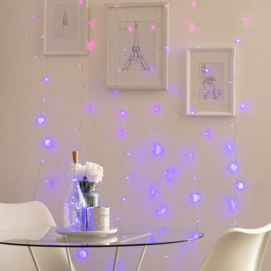 Image de Rideau de Guirlande LED Extérieur avec Piles 1m Centauro  Image de Rideau de Guirlande LED Extérieur avec Piles 1m Centauro