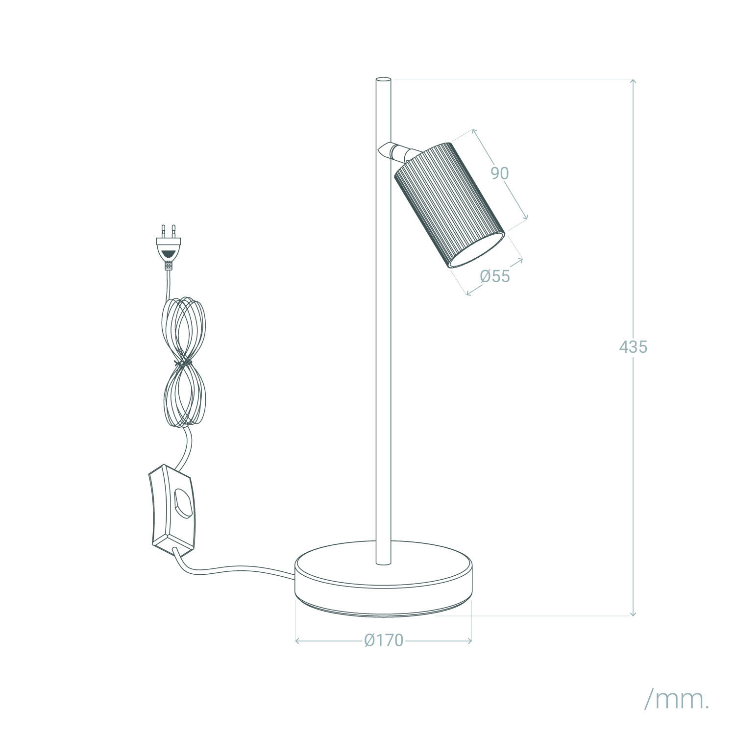 Lampa Stołowa Aluminium Aritz - widok 3
