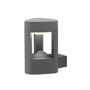 Image of Spram 12W Aluminium Outdoor LED Wall Lamp in Black 