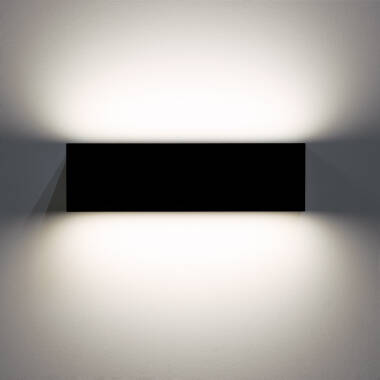 Image of Lena 10W Rectangular Outdoor Double Sided Aluminium LED Wall Light Black
