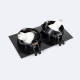 Bild von Downlight Einbaustrahler Eckig Schwenkbar GU10 6W Schnitt 75x150 mm PC
