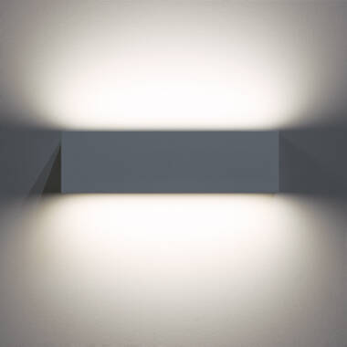 Bild von LED-Wandleuchte 10W Aussen Doppelseitige Beleuchtung Rechteckig Weiss Lena