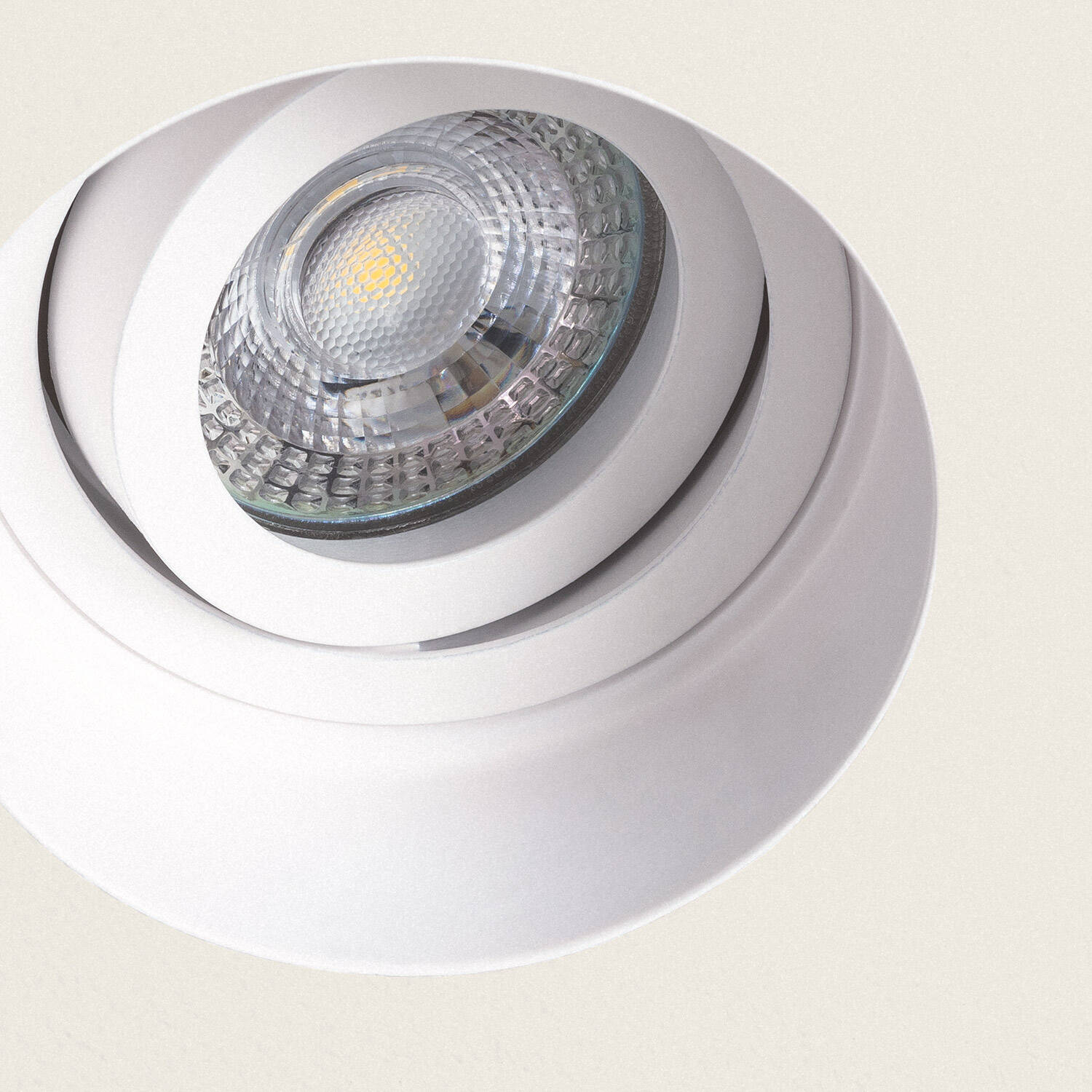 Obudowa Downlight Integracja Gips/Pladur Okrągła do Żarówki LED GU10 Średnica Ø 90mm Trimless - widok 2