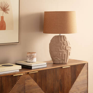 Bild von Tischlampe aus Keramik Surab