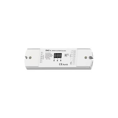 Dekodér DMX512 a RDM 4 Kanály pro LED Moduly 350-1200mA SKYDANCE D4C-L