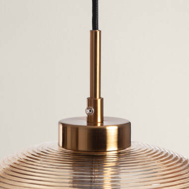 Bild von Pendelleuchte Metall auf Glas Beryl