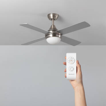 Navy Nickel Ceiling Fan 110cm - Ledkia