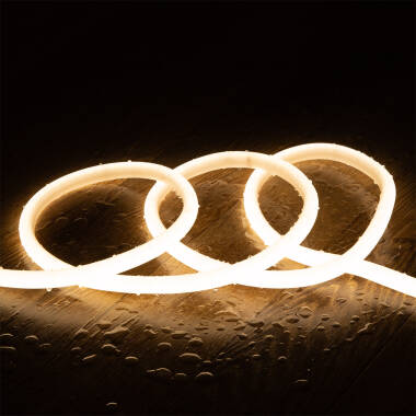 220V LED Neon Strip Dimmable Round SFLEX14 8W/m Cut at Every 100cm IP65 Custom Length