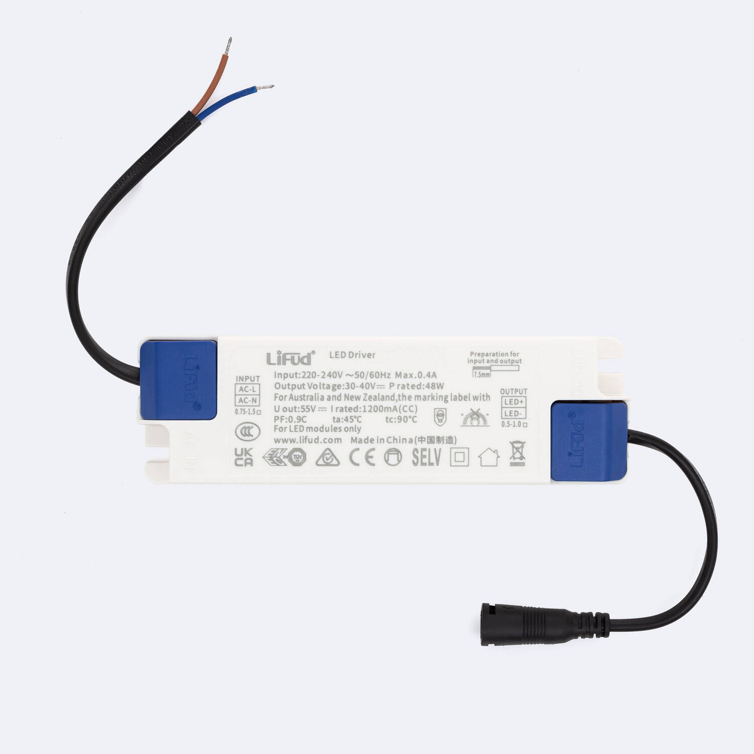 Transformator LIFUD 220-240V No Flicker Wyjście 30-40V 1200mA 48W LF-GIF050YS1200H - widok 3