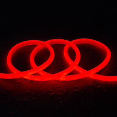 220V Dimmable SFLEX17 Round Neon LED Strip Cut at Every 100cm Custom Length IP65