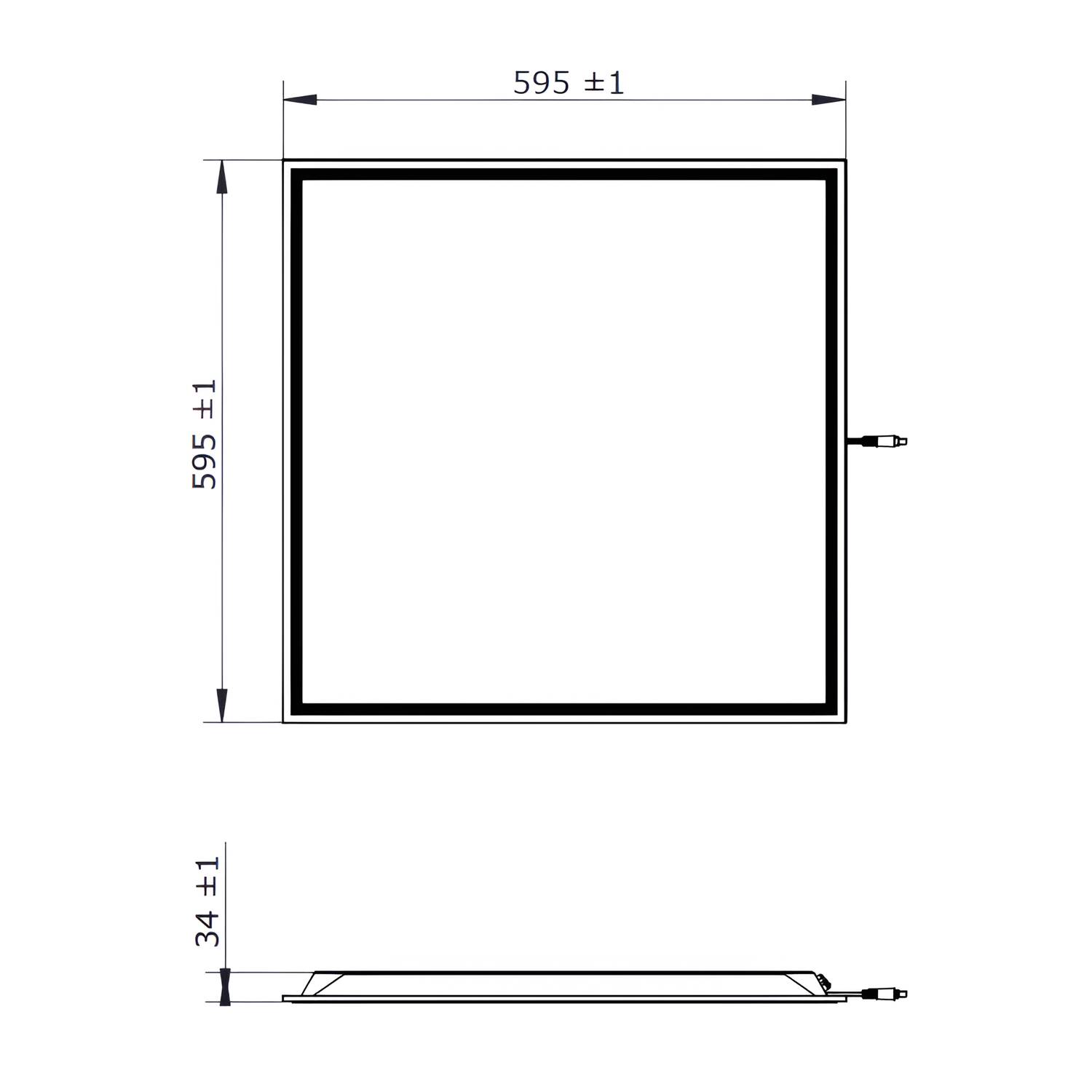 Panel LED 60x60 cm 36W 4300 lm LIFUD - ciepła biel - montaz