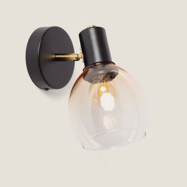 Wandleuchte Metall und Glas Abiel