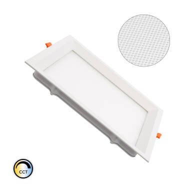 Faretto da Incasso LED 16W Quadrata CCT Selezionabile Microprismatica LIFUD Foro 150x150 mm